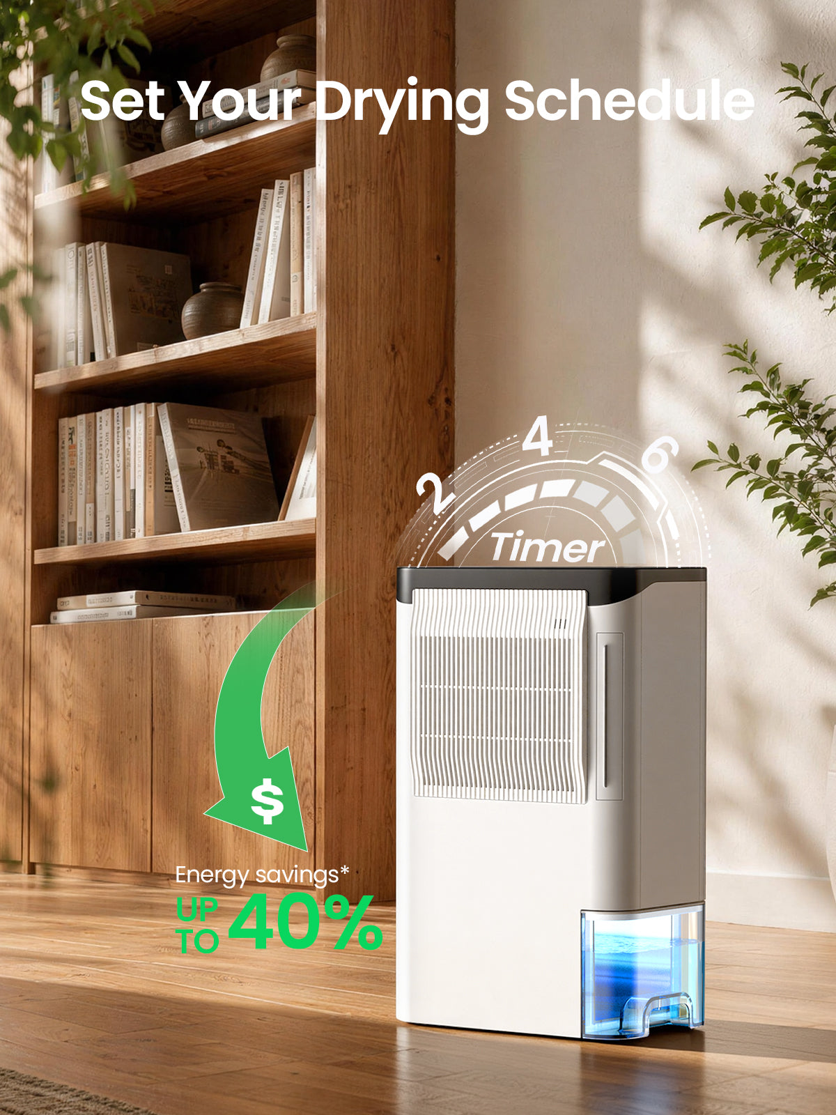 Dehumidifiers for Home 1500 Sq.Ft, 2.5L Tank, 35dB Quiet, New Rotary Technology Dehumidifier with Drain Hose, Works Down to 1°C/34°F, Auto Shutoff, Ideal for Basement Bedroom Bathroom RV Closet